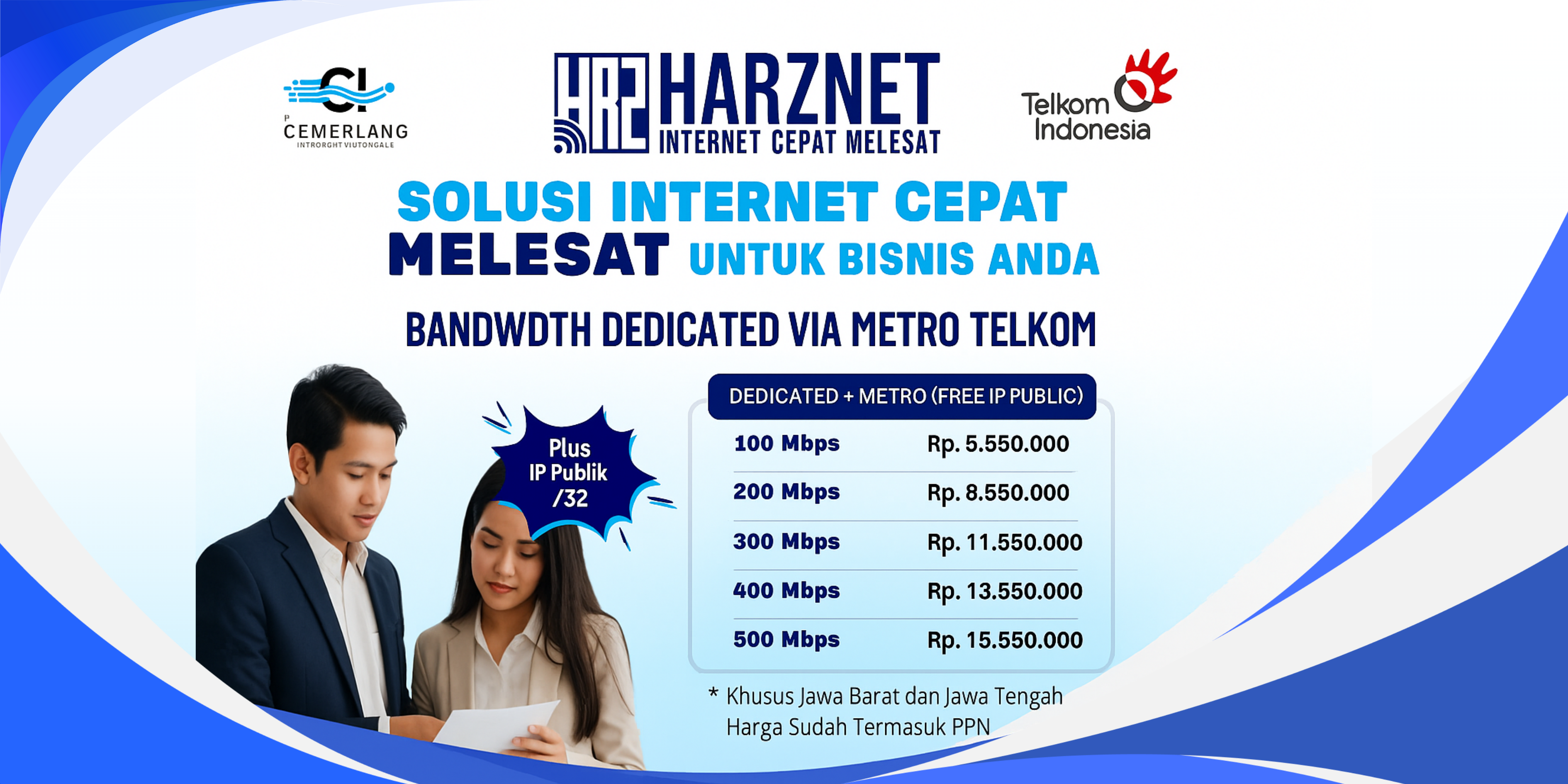 Materi promosi Corporate Bandwidth HARZNET