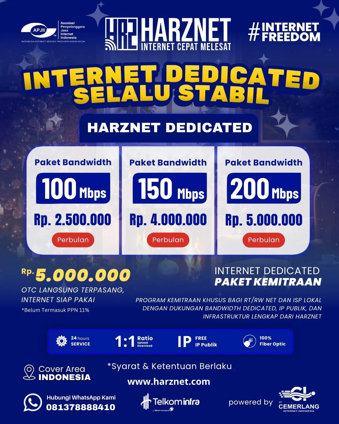 Poster paket Dedicated Kemitraan HARZNET